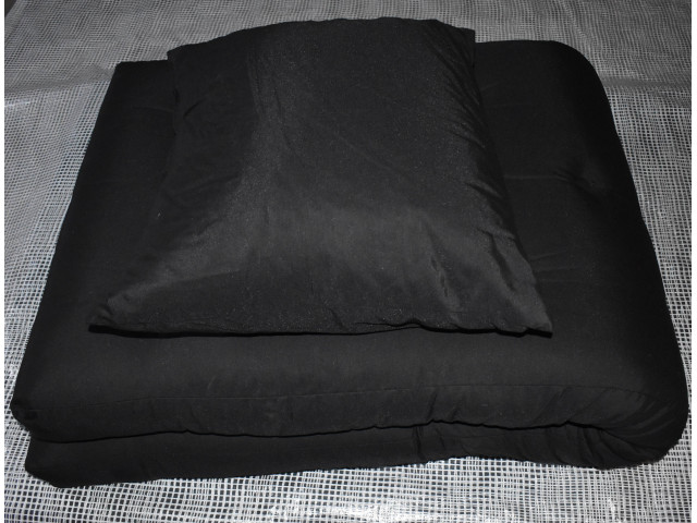 Futon + Pude sæt , Sort