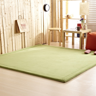 Tæppe, luksusudgave, 2x2m, Light Green - GRATIS FRAGT
