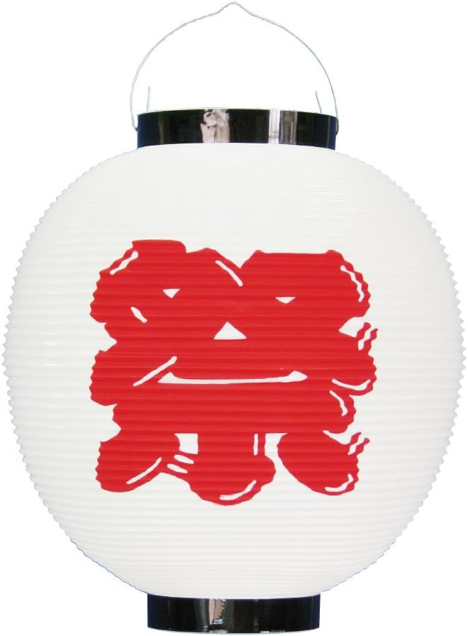 Japansk festlampe i slidstærk plast Hvid, 24cm - GRATIS FRAGT