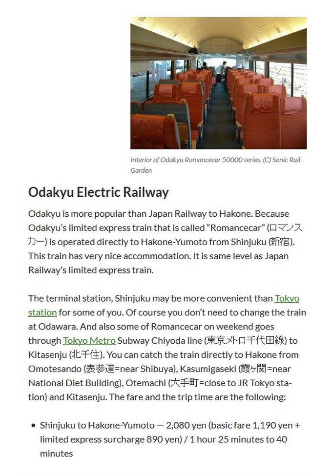 Tokyo-Hakone, info - 3