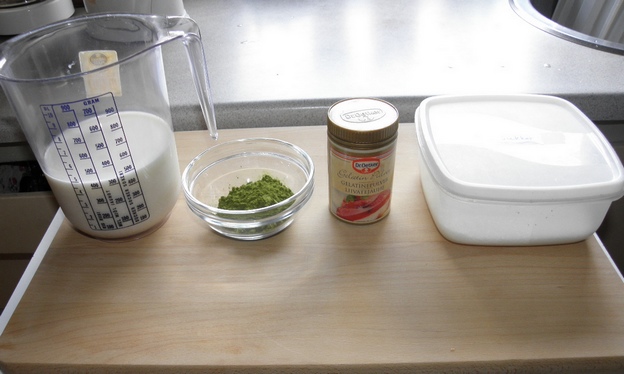 Making healthy tasty matchadessert -2
