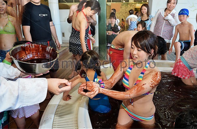 Chokolade-bad i onsen
