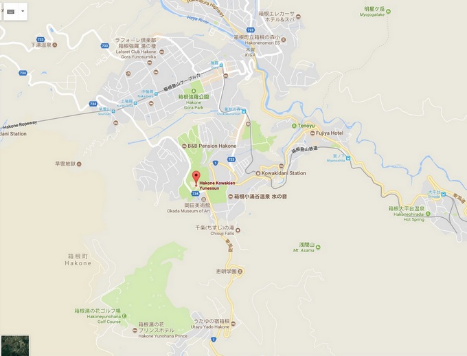 map of yunessun area