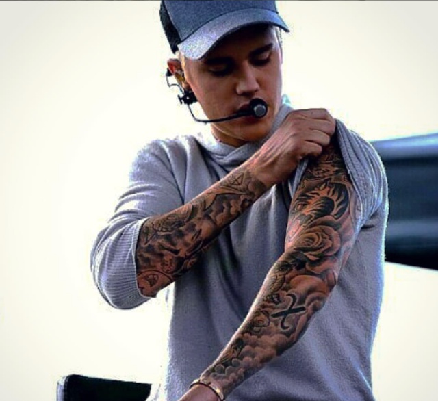Justin Bieber - mange tatoveringer